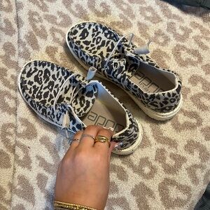 Hey Dude Leopard Print Women's Sneakers